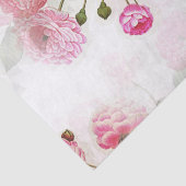 ピンクのヴィンテージ花デコページティッシュペーパー 薄葉紙 (詳細)