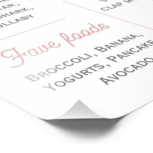 ピンクの一歳の誕生日Onederful写真エレガントミレストン フォトプリント (角)