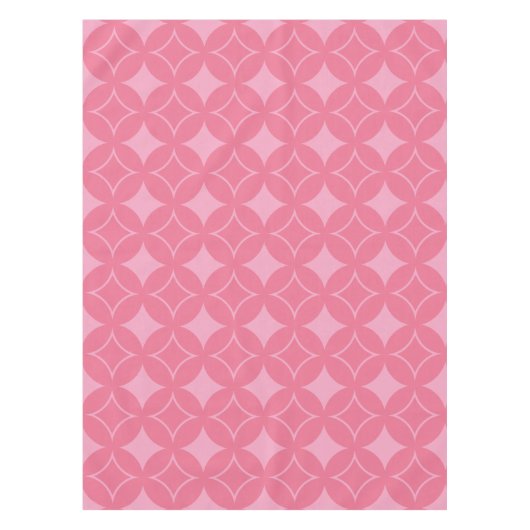 ピンクの七宝パターン テーブルクロス (正面)