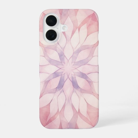 ピンクの万華鏡 iPhone 16ケース (裏面)