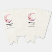 ピンクの三日月と花かわいらしありがとう フェイバーボックス (見開き)