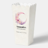 ピンクの三日月と花かわいらしありがとう フェイバーボックス (正面)