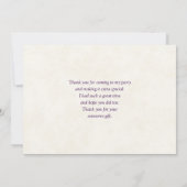 ピンクの三日月(花かわいらし付き) サンキューカード (裏面)