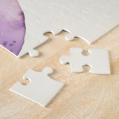 ピンクの三日月(花かわいらし付き) ジグソーパズル (側面)