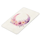 ピンクの三日月(花かわいらし付き) マグネット (左側)