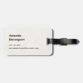 ピンクの三日月(花かわいらし付き) ラゲッジタグ (裏面横)