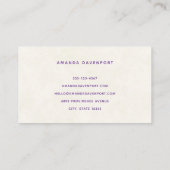 ピンクの三日月(花かわいらし付き) 名刺 (裏面)