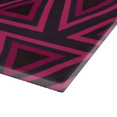 ピンクの三角形パターン カッティングボード (角)