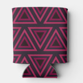ピンクの三角形パターン 缶クーラー (裏面)