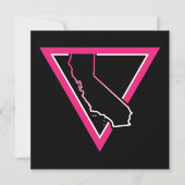 ピンクの三角形 カリフォルニア 招待状 (正面)