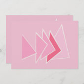ピンクの三角形 ノートカード (正面/裏面)