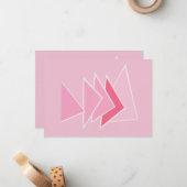 ピンクの三角形 ノートカード (正面/裏面インサイチュ)