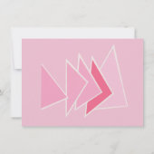 ピンクの三角形 ノートカード (裏面)