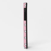 ピンクの上の小さな白いハート Case-Mate iPhoneケース (裏面/左)