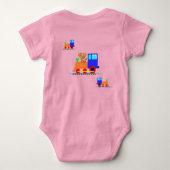 ピンクの上品 – ベビーボディスーツ (裏面)