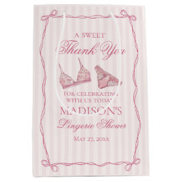 ピンクの下着シャワー ブライズメイドパーティーの景品 ミディアムペーパーバッグ