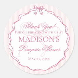 ピンクの下着シャワー ブライズメイドパーティーの景品 ラウンドシール