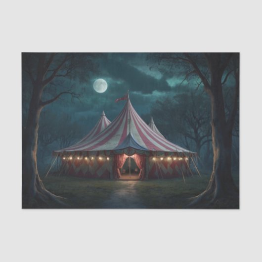 ピンクの不気味なカーニバルデクページ紙 薄葉紙 (正面)