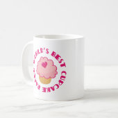 ピンクの世界で最も最高のなカップケーキのパン屋のギフト コーヒーマグカップ (正面左)