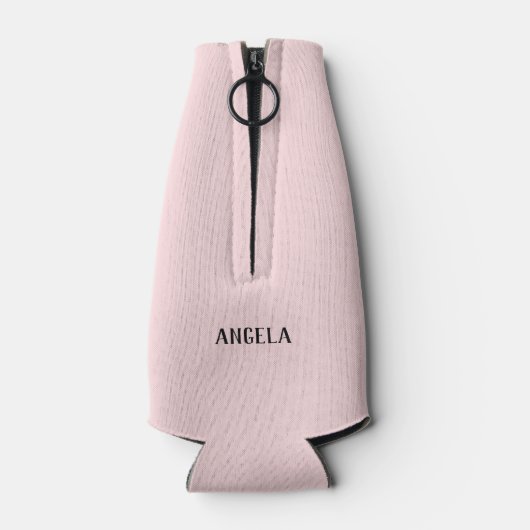 ピンクの世界の犬の最高の母の手がペットの写真をプリント ボトルクーラー (裏面)