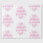 ピンクの世界最高のの母の日 ラッピングペーパー (フラット)