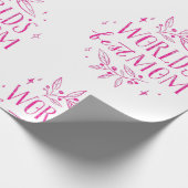 ピンクの世界最高のの母の日 ラッピングペーパー (角)