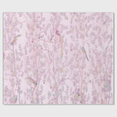 ピンクの中華感覚の中国の切り離 ラッピングペーパー (フラット)