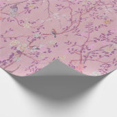 ピンクの中華感覚の中国の切り離 ラッピングペーパー (角)