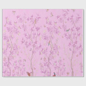 ピンクの中華感覚の中国の切り離 ラッピングペーパー (フラット)