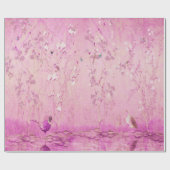 ピンクの中華感覚の中国の切り離 ラッピングペーパー (フラット)