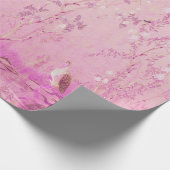 ピンクの中華感覚の中国の切り離 ラッピングペーパー (角)