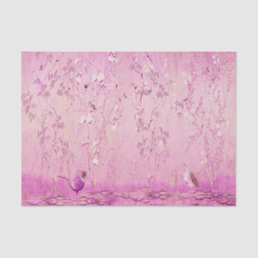 ピンクの中華感覚の中国の切り離 薄葉紙 (正面)