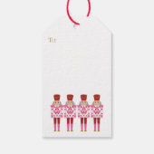 ピンクの中華料理のくるみ割りカスタム、クリスマス ギフトタグ (裏面)