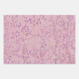 ピンクの中華料理デコップラッピング紙シート ラッピングペーパーシート