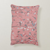 ピンクの中華風のアクセント枕 アクセントクッション (裏面(縦))