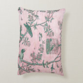 ピンクの中華風のアクセント枕 アクセントクッション (裏面(縦))