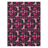 ピンクの乗馬 テーブルクロス (正面)