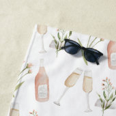 ピンクの乙女チックなモダン ドリンク バチェロレッテ パーティー ビーチ ビーチタオル (インサイチュ)