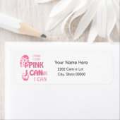 ピンクの乳がんウォーク私はラベルを返すことができるピンク ラベル (インサイチュ)