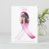 ピンクの乳がんサバイバー パーティー 募金イベント 招待状 (スタンド正面)