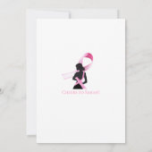 ピンクの乳がんサバイバー パーティー 募金イベント 招待状 (裏面)