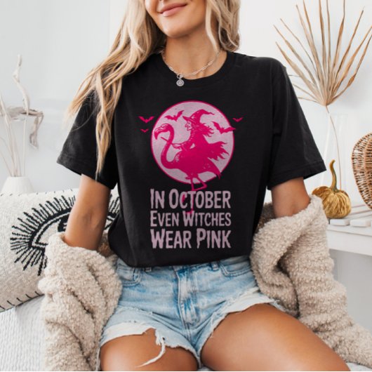 ピンクの乳がん啓発活動は魔女たちも一緒 Tシャツ
