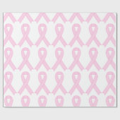 ピンクの乳がん認識度リボン ラッピングペーパー (フラット)