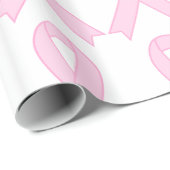 ピンクの乳がん認識度リボン ラッピングペーパー (ロールコーナー)