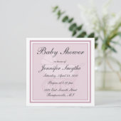 ピンクの乳母車のベビーシャワーの招待状 招待状 (スタンド正面)