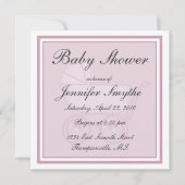 ピンクの乳母車のベビーシャワーの招待状 招待状 (正面)