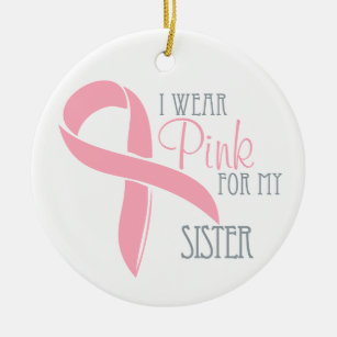 ピンクの乳癌の姉妹のオーナメント セラミックオーナメント