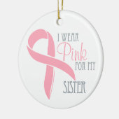 ピンクの乳癌の姉妹のオーナメント セラミックオーナメント (左)