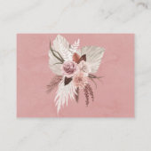 ピンクの乾燥フローラ熱帯性少女の本ベビー 名刺 (裏面)