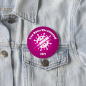 ピンクの予防接種を受けた 缶バッジ (インサイチュ)